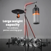 HOMCOM Freestanding Boxing Punch Bag & Speed ball Station, for Home Gym, Grey(m-6)