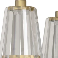 HOMCOM 3-Light Crystal Glass Ceiling Light, Triple Head with Dual Mounting, Modern Ceiling Lamp for Living Room, Gold Tone(m-10)