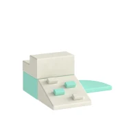 AIYAPLAY Parcours Motricité Bébé 4PCS, Motricité Bébé en Mousse EPE, Antidérapante, 1-3 Ans, 80 x 80 x 20 cm, Vert Clair(m-13)
