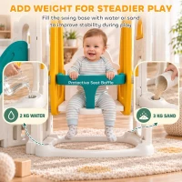 AIYAPLAY Ensemble Toboggan et Balançoire 7 en 1 pour Enfants, Aire de Jeux Intérieure, Thème Voiture, pour 1-4 Ans, Blanc(m-8)