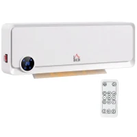 HOMCOM Wandverwarming 2000W met afstandsbediening, 3 standen, led-display, 12u timer(m-15)