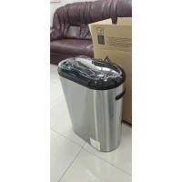 HOMCOM Poubelle automatique pour cuisine avec capteur de mouvement infrarouge, poubelle à capteur 50L en argent(m-2)