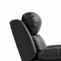 HOMCOM Poltrona Reclinabile Elettrica con Alzapersona, Massaggio a 8 Punti, Riscaldamentoe e Poggiatesta Regolabile a 3 livelli, in PU, con USB, Nero(m-14)