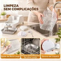 PawHut Dispensador Automático de Água por Gravidade 8 L para Cães e Gatos com Bico Rebatível e Tigela em Aço Inoxidável, Branco(m-6)