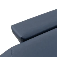 HOMCOM Portable Massage Bed, Folding Spa Beauty Massage Table with 2 Sections, Carry Bag and Wooden Frame, Dark Blue(m-11)