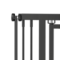 PawHut 180cm Extra Tall Cat Gate, Adjustable Pet Gate with 74-100 cm Wide, Pressure Fit, Pull-Ring Latch, Black(m-11)