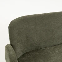 HOMCOM 132cm 2 Seater Sofa, Velvet Comfy Small Sofa Couch with Wide Seat, Thick Padding, Tapered Metal Legs, Green(m-11)