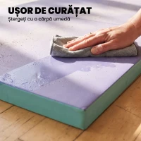 SPORTNOW Saltea de Fitness Pliabilă și Căptușită cu 2 Mânere, din Plastic și EPE, 180x60x5 cm, Verde și Violet(m-6)
