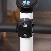 HOMCOM Stepper con Manubrio, Pedali Antiscivolo e Monitor LCD, in Acciaio e ABS, 55x44x108 cm, Bianco Nero e Bianco(m-9)