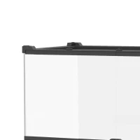 PawHut Glazen Terrarium voor Reptielen, verhoogde & waterdichte bodem, knopvergrendeling(m-11)