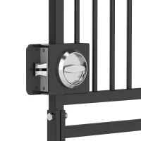 PawHut 180cm Extra Tall Cat Gate, Adjustable Pet Gate with 74-100 cm Wide, Pressure Fit, Pull-Ring Latch, Black(m-13)