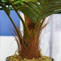Outsunny 60cm Artificial Palm Tree Fake Plant in Pot - White(m-9)