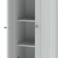 HOMCOM Narrow Bathroom Cabinet, Slim Storage Cabinet with 2 Doors & 4 Tiers, Freestanding Narrow Cupboard(m-12)