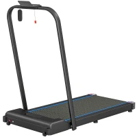 SPORTNOW 2.5HP Walking Pad, 1-6km/h Folding Treadmill with Remote Control and LED Display for Home Gym Office, Blue(m-1)
