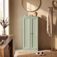 HOMCOM Narrow Bathroom Cabinet, Slim Storage Cabinet with 2 Doors & 4 Tiers, Freestanding Narrow Cupboard(m-8)