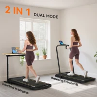 SPORTNOW 2.5HP Walking Pad, 1-6km/h Folding Treadmill with Remote Control and LED Display for Home Gym Office, Orange(m-5)