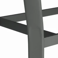 Outsunny Balkontafel Metaal met Lamellenontwerp Weerbestendig, Koffietafel, Tuintafel 91,5 x 55 x 45 cm Donkergrijs(m-12)