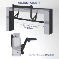 SPORTNOW Multi-Grip Doorway Pull Up Bar with Non-Slip Grips, Chin Up Bar with Anti-Fall Slot for Indoor Gym Upper Body Workout(m-5)