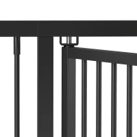 PawHut 180cm Extra Tall Cat Gate, Adjustable Pet Gate with 74-100 cm Wide, Pressure Fit, Pull-Ring Latch, Black(m-12)