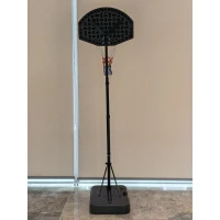 AIYAPLAY Cesto de Basquete Infantil com Suporte, ajustável em altura, 172,5/185,5/199 cm, brinquedo ao ar livre, 3–8 anos, Preto(m-2)