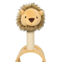 PawHut Krabpaal 104 cm, kattenboom in leeuwdesign met krabpalen, tunnel en hangende staart, voor katten tot 7 kg, lichtbruin(m-10)