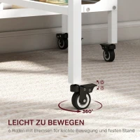 HOMCOM Mobiler Klapptisch Klapptisch, 2 klappbare Flächen, 130 cm x 80 cm x 74 cm, Naturholzfarben(m-6)