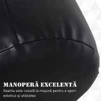 HOMCOM Set sac de box cu mănuși, 16 kg, Ø30 x 120 cm, negru și roșu(m-6)