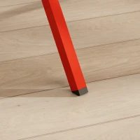 HOMCOM Tréteau Pliant Robuste en Acier, Charge 150 kg, Hauteur et Largeur Réglables, 102,5 x 71 x 101 cm, Rouge(m-10)