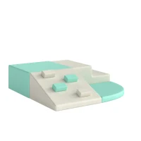 AIYAPLAY Parcours Motricité Bébé 4PCS, Motricité Bébé en Mousse EPE, Antidérapante, 1-3 Ans, 80 x 80 x 20 cm, Vert Clair(m-14)