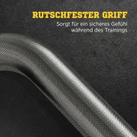 SPORTNOW Langhantel Set 25kg Rutschfeste Curlstange mit 6 Gewichten, PVC-Beschichtung, Hantelstange aus Stahl(m-6)