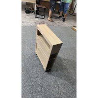 HOMCOM Móvel de arrumação para banheiro com rodízios armário WC vaso sanitário prateleira aberta 2 gavetas 16 x 52 x 71,5 cm carvalho(m-5)