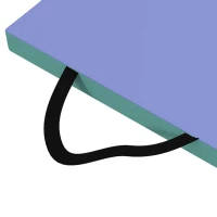 SPORTNOW Tapis de gymnastique pliable portable, tapis de sport épais en 4 parties avec poignées, 180 x 60 x 5 cm, vert et violet(m-10)