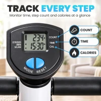 HOMCOM Twister Stepper, Step Machine with Adjustable Resistance, LCD Screen - Blue(m-5)