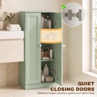 HOMCOM Narrow Bathroom Cabinet, Slim Storage Cabinet with 2 Doors & 4 Tiers, Freestanding Narrow Cupboard(m-6)