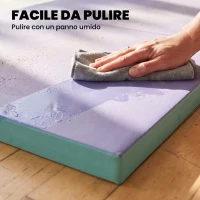 SPORTNOW Tappeto Fitness Pieghevole e Imbottito con 2 Maniglie, in Plastica ed EPE, 180x60x5 cm, Verde e Viola(m-6)