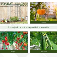 Outsunny Seră pentru Balcon cu Ușă Rulabilă, 100x50x150 cm, Transparentă(m-6)