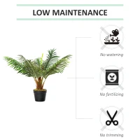 Outsunny 60cm Artificial Palm Tree Fake Plant in Pot - White(m-7)