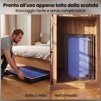 HOMCOM Tavolo da Ping Pong Pieghevole per Interni, Tavolo Ping Pong con Rete, Montaggio Non Richiesto, 182x91 cm, Blu e Viola(m-7)