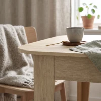 HOMCOM Extendable Oval Dining Table for 4-6, Modern Expandable Kitchen Table, Round Edges, Oak(m-11)