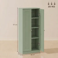 HOMCOM Narrow Bathroom Cabinet, Slim Storage Cabinet with 2 Doors & 4 Tiers, Freestanding Narrow Cupboard(m-3)