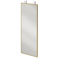 HOMCOM 40 x 110 cm Full Length Wall Mirror, Rectangular Mirror with Adjustable Hooks, Over the Door or Wall Mounted, Gold Tone(m-1)