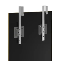 HOMCOM 40 x 110 cm Full Length Wall Mirror, Rectangular Mirror with Adjustable Hooks, Over the Door or Wall Mounted, Gold Tone(m-10)