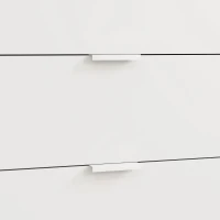 HOMCOM Chest of Drawers for Bedroom with LED Light & Charging Station, 9 Drawers Storage Unit/TV Stand, White(m-12)