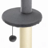 PawHut Plafondhoge krabpaal 225-255 cm verstelbaar met 5 niveaus, sisal krabpalen, krabbord en hangmat(m-11)