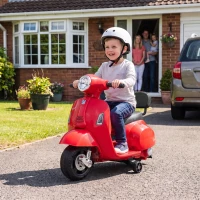 AIYAPLAY Moto Elétrica para Crianças 1.5-3 Anos MINI VESPA GTS 6 V Vermelha(m-6)