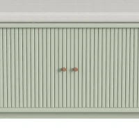 HOMCOM Hallway Storage Unit, Hallway Furniture Set with Shoe Storage Cabinet and 5 Hooks Coat Rack, Light Green(m-11)
