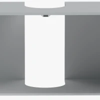 HOMCOM Under Sink Bathroom Cabinet with 2 Doors, Open Shelf and U-Shape Cut-Out for Basin with or without Pedestal, Light Blue(m-10)