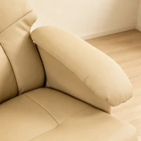 HOMCOM Sillón Relax con Reposapiés Sillón de Relajación Giratorio 360° Respaldo Inclinable Carga 120 Kg Beige(m-7)