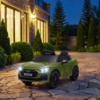 AIYAPLAY Macchina Elettrica per Bambini 12V Audi A5L con Telecomando, 2 Motori e Telecomando, Verde(m-8)