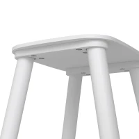 AIYAPLAY Bureau et Chaise pour Enfant 2 Pièces avec Plateau de Construction en Briques et Sac en Filet, 3 à 6 Ans, Blanc(m-14)